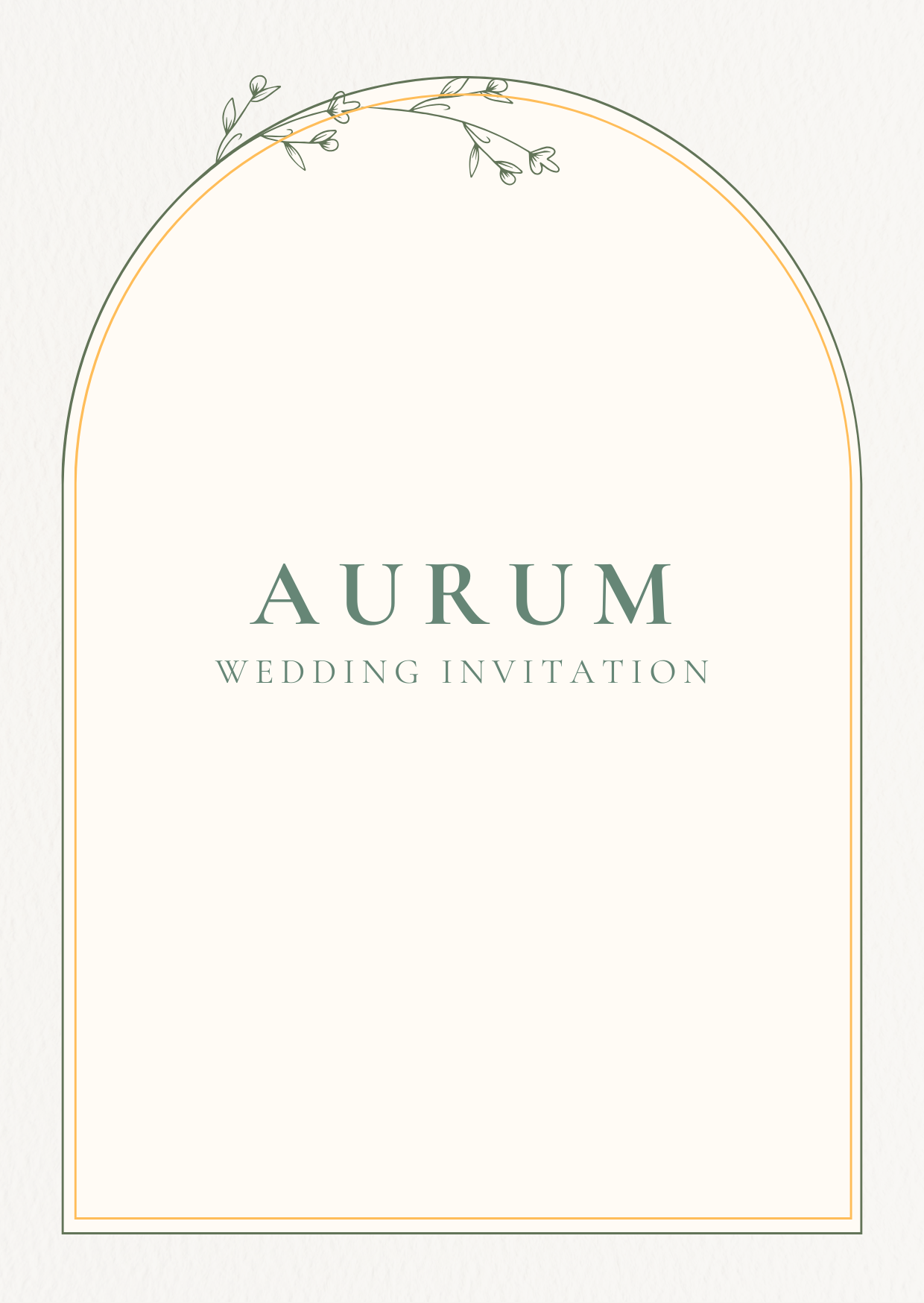 Aurum wedding invitation