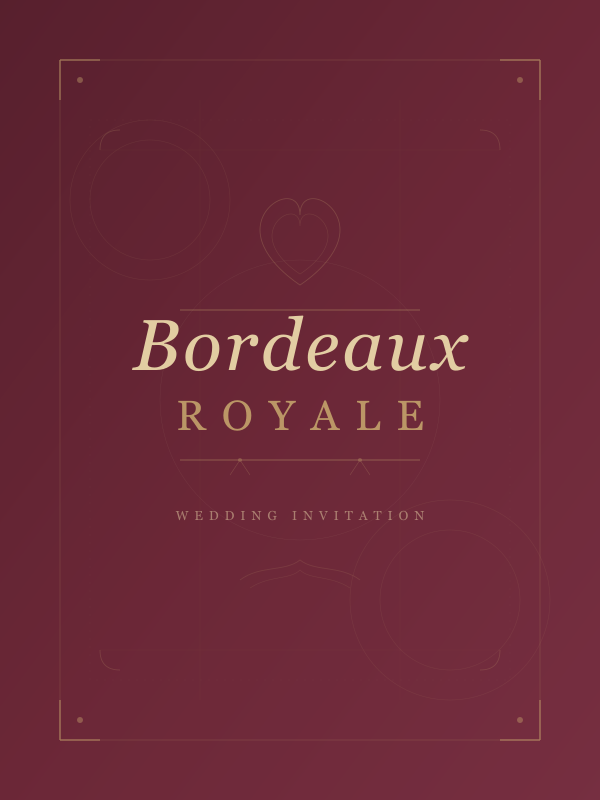 Bordeaux wedding invitation
